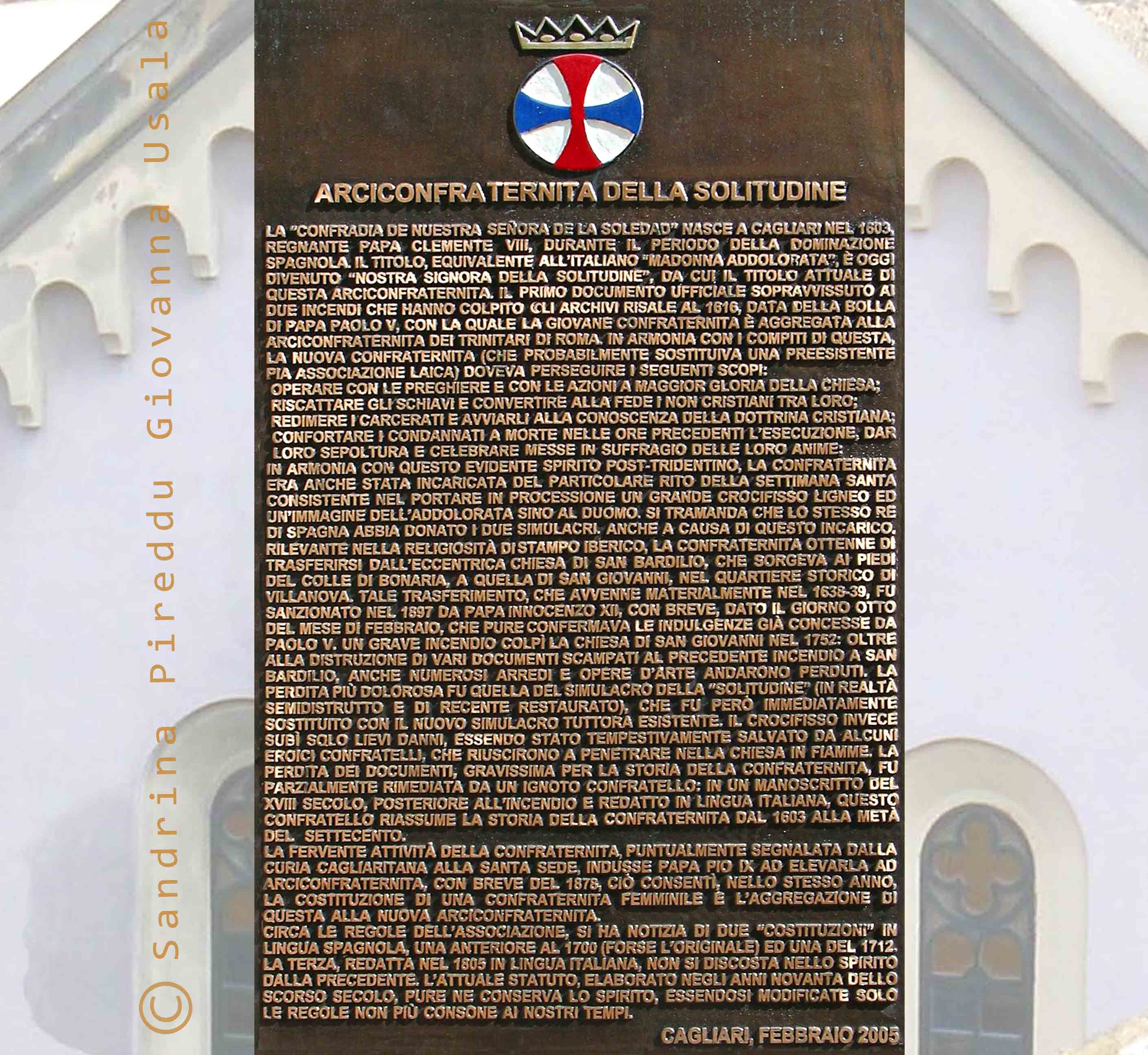 Arciconfraternita della Solitudine di Cagliari - Immagini di Sandrina Pireddu e Giovanna Usala
